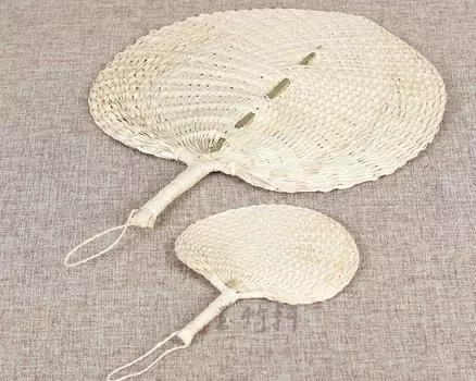 1PC 4N Веер ручной работы, веер Puff, детский веер, детский веер, веер Puff из травы, повседневный веер с коричневыми листьями, танцевальный веер