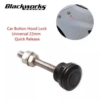 1Pc/4Pcs 22mm Universal Car Push Button Bonnet Hood Pins Kit Aluminum Quick Release Latch Bumper License Plate Lock Clip чёрный