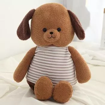 . 1pc 50cm Super Soft Kawaii Plush Dog Toys Cute Animal Teddy Dog Toys For Kids Staffed Cartoon Brin белый