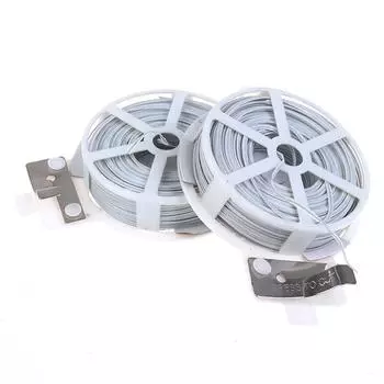 1Pc (50M) Белый многофункциональный прочный садовый зажим для растений с покрытием из проволоки