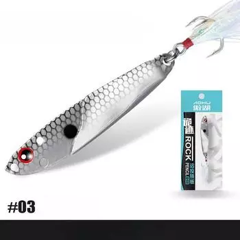 1PC 7/10/15/20g Metal Jig 3D Fish Bait Tackle Trout Shore Drag Cast Jigs Slow Jigging Lure Sea Fishing Fishing Lures Accessories 20g 65mm