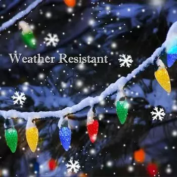 1pc 7M 50LED Solar Fairy Crystal Strawberry String Lights Multicolor Outdoor Indoor Decor for Holidays Parties Christmas Tree разноцветный