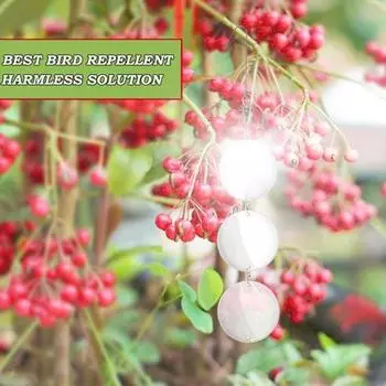 1Pc / 8Pcs Полезный визуальный эффект Надежные зеркала для птиц Диски Безвредное решение СадОвое ручное оборудование 1pc