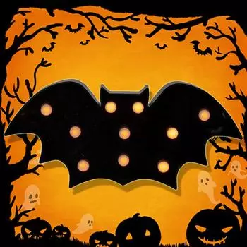 1Pc 91.5cm Lighting Halloween 3D Bat Frame KT Board Haunted House Decor for Halloween Figurine Home Party Decoration