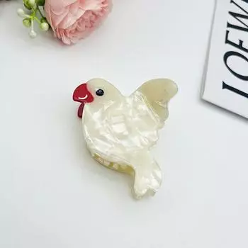 1pc Acetic acid fat bird catching clip niche design, cute peace dove hair clip, shark clip headband at the back of the head