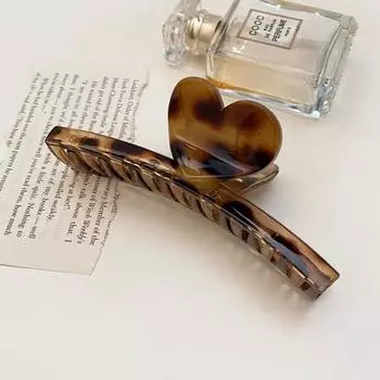 1pc Acid Leopard Print Claw Clip Large Size High-end Feeling Hair Clip for Women Rear of Head Bun Shark Clip Hairpin Headpiece