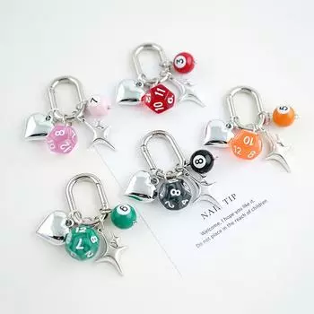 1PC Acrylic Jewelry Hanging Shaped Dice Bag Hanging Satchel Pendant Sieve Keychain Pendant Multi Side Dice Keychain Small Gifts
