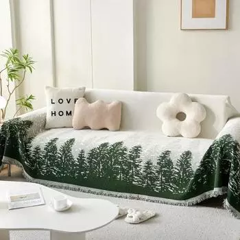 1PC All-inclusive Sofa Throw Blanket Nordic Chenille Anti-Slip Sofa Slipcover Couch Towel for Living Room Christmas Decor S 180x130cm 1pc