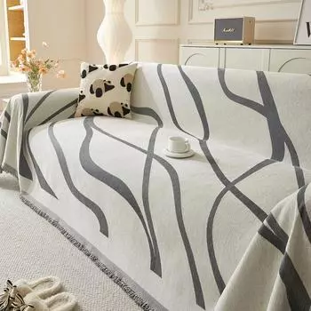 1pc All Season Sofa Cover, All Inclusive Chenille Sofa Towel, Full Set of Fabric, Cat Scratch Resistant, Non Slip Sofa Mat 180x150