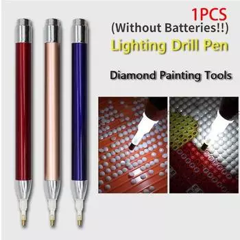 1PC Алмазная картина Точка рисования Дрель Инструмент Светящаяся точка Алмазная ручка синий