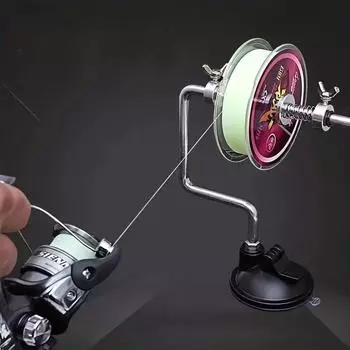 1pc Aluminum Alloy Fishing Line Winder, Outdoor Fishing Reel Winding Spooler чёрный
