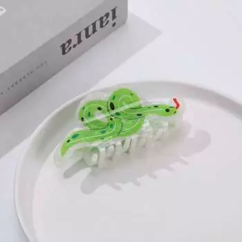 1pc Amber Caramel 1pc Acetic Acid Cartoon Cute and Bizarre Small Snake Grab Clip Personalized High End Shark Clip