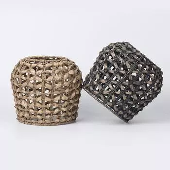 1 шт. Американский деревенский абажур ручной работы креативные подвесные светильники плетеный из травы абажур для фонаря сельский жёлтый