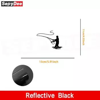 1PC Angler Car Stickers Fishing box Suitcase Refrigerator Wall Stickers Laptop Toilet Stickers