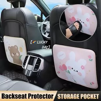 1PC Anti-Child-Kick Pad Car Seat Back Cover Protector for Kids Cartoon Auto Anti Kick Mat with Bag Waterproof Anti Kick Pad