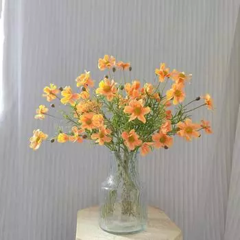 1PC Artificial Colorful Daisy Flower Bouquet DIY Vase Home Garden Living Room Decoration Wedding Party Silk Fake Flowers синий