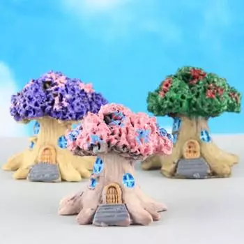 1Pc Artificial Trees Fairy Garden Mini Plants Home Table Bonsai Decor 3 Colors Dollhouse