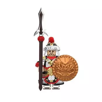 1Pc Assembling Building Blocks Toys Ancient Song Dynasty Chinese Soldier Iron Float Slayer Knight Accessories