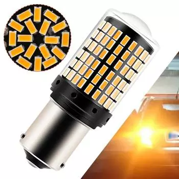 1pc AutoTurn Signal Light PY21W 5009 Canbus No Error Led Turn 144SMD 24V - Bulb Blinker 12V Signal Amber Bulb 18W D0P2
