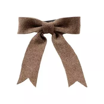 1pc Autumn and Winter Simple Woolen Knit Dovetail Bow Streamer Hair Claw Clip Hair Ornament is suitable for women to wear Size fits all