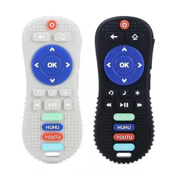 1Pc Baby Silicone Teether Toys TYRY.HU Remote Control Shape Teether Rodent Gum Pain Relief Teething Toy Kids Sensory Educational