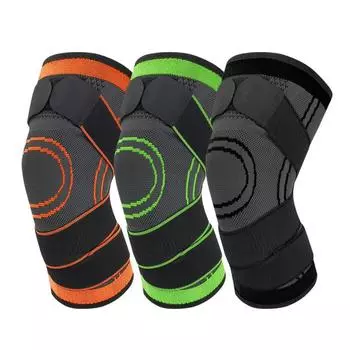 1PC Band Compression Exercise Fitness Knee Pads Running Mountaineering Basketball Knee Pads Warm Nylon Sports Knee Pads M