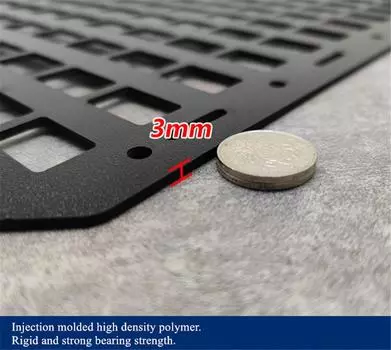 1pc Black Tactical Car Seat Back Panel Organizer 330mmx430mm Rack Display Storage