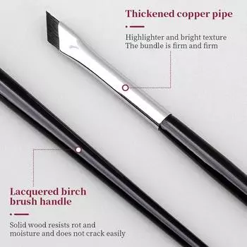 1pc Blade Eyeliner Brush Ultra Thin Fine Angle Flat Eyebrow Brush Under Makeup Brush Precise Detail Brush New makeup brush set