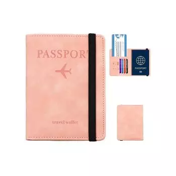 1PC Блокировка кожаный чехол для карт держатель паспорта чехол кошелек дорожные аксессуары для женщин мужчин розовый