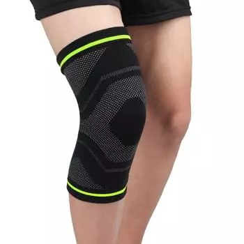 1 шт. дышащий трикотажный наколенник компрессионный бандаж для ног протектор для бега трусцой походов футбола M
