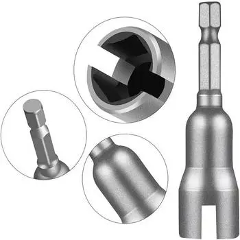 1pc Butterfly Bolt Socket Wrench 6.35mm Hex Shank Socket Adapter Nut For Power Tool Slotted Electric Screwdriver