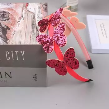 1PC Butterfly Headbands for Girls Cute Glitter Butterfly Hairbands Children Kids Hair Accessories