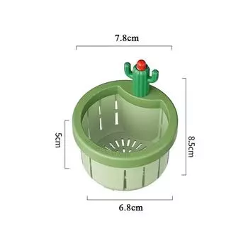 1pc Cactus Sink Drain Strainer Press Automatic Dumping Basket Multi-functional Use Filter Net for Tub Kitchen Waste Collector