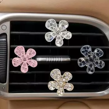 1 шт. Автомобильный освежитель воздуха, диффузор, подвески, украшение для салона автомобиля, хрустальный цветок, автомобильный воздуховыпускной патрубок, зажим для духов, универсальные аксессуары