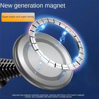 1pc Car Back Seat Phone Bracket Magnetic Zinc Alloy Rear Seat Headrest Hanger Hook Navigation Phone Support Car Accessories