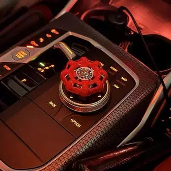 1Pc Car Central Control Knob Decor Stickers 3D Water Valve Start Stop Button Cover Ornament Auto Interior Styling Accessories красный