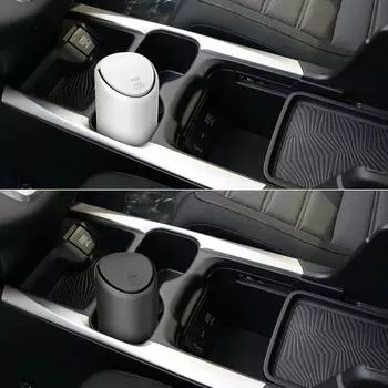 1Pc Car Garbage Can Car Trash Can Silicone Garbage Dust Case Holder Rubbish Bin Organizer Storage Box Universal Auto Accessories белый