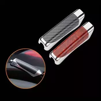 1PC Car Hand Brake Cover Handbrake Grips Protection Cover Carbon Fiber Parking Brake Decoration Shell Interior Accessories