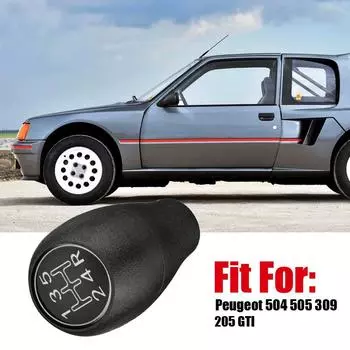 1Pc Car Manual 5 Speed Gear Shift Knob Lever Shifter Handle Stick Plastic Car Interior Accessories Peugeot 504 505 309 205 GTI красный