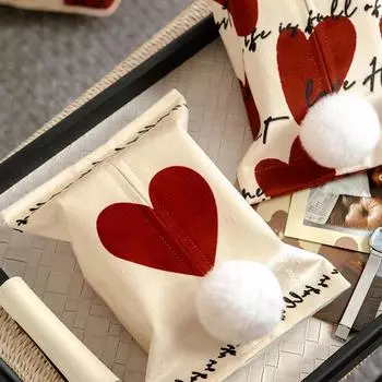 1 шт. Автомобильная салфетница-ящик, сумка, легкий роскошный стиль, коробка для салфеток, автомобиль, любовь, пара, ящик, Ins-ветер, гостиная, дом, мульти-стиль