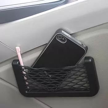 1pc Car Organizer Storage Bag Auto Paste Net Pocket 20*8*1CM Phone Holder Car Accessories Universal Storage Net Auto Accessorie