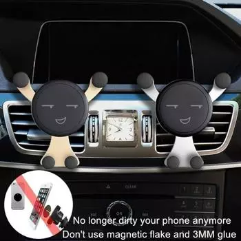 1PC Car Phone Holder Air Outlet Gravity Car Navigation Bracket Universal Type Cute Phone Triangle Gravity Frosted Holder Voiture