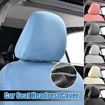 1PC Car Seat Headrest Cover Thicken Velvet Elastic Anti-Dirty Protective Cover Car Interior Modified Seat Cover Universal