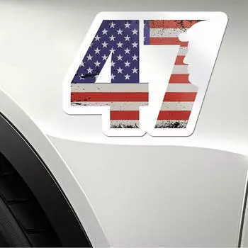 1Pc Car Styling 47th President Trump 2024 USA Flag Body Stickers Bumper Vinyl Decor Decal Universal Auto Exterior Accessories