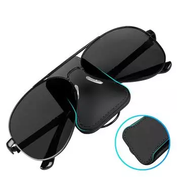 1pc Car Sunglasses Clip, Car Sunshade Magnetic PU Leather Sunglasses Clip, Glasses Clip, Car Interior Sunshade Accessories