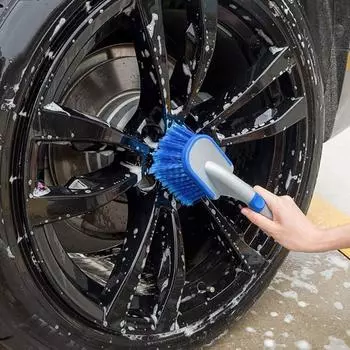 1Pc Car Wheel Soft Brush Tire Cleaner Washing Tools Blue for Auto Detailing Motorcycle Cleaning Tools Universal Car Accessories синий