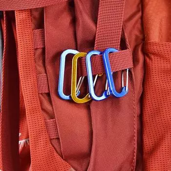 1 шт. Карабин 40x25x4 мм алюминиевый сплав брелок для кемпинга золотистый