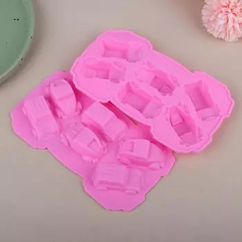 1 шт., силиконовая форма в виде мультяшной машины, сделай сам, шоколадный кекс, лед, форма для выпечки, мыло, кондитерские изделия, формы для выпечки, украшения торта