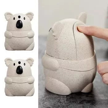 1Pc Cartoon Koala Toothpick Box Automatic Toothpick Holder Toothpick Box Dispenser Bucket Home Bar Table Accessories