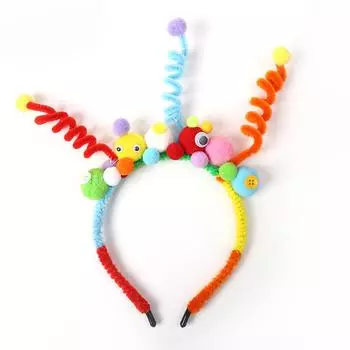 1PC Cartoon Sausage Mouth Wool Roll Hairbands Kids Lovely Funny Headband Ornament Hoops Band Hair Accessories Autumn And Winter